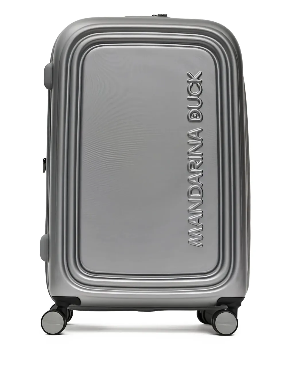 Mandarina Duck embossed logo suitcase - シルバートーン Mandarina Duck embossed logo suitcase - シルバートーン