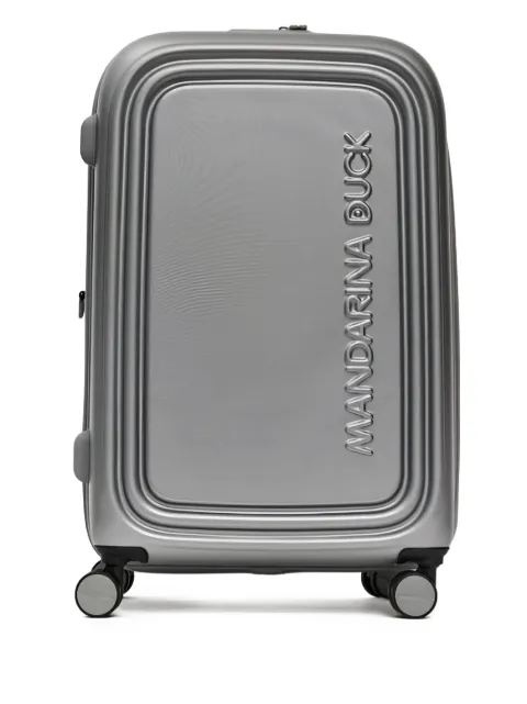Mandarina Duck embossed logo suitcase