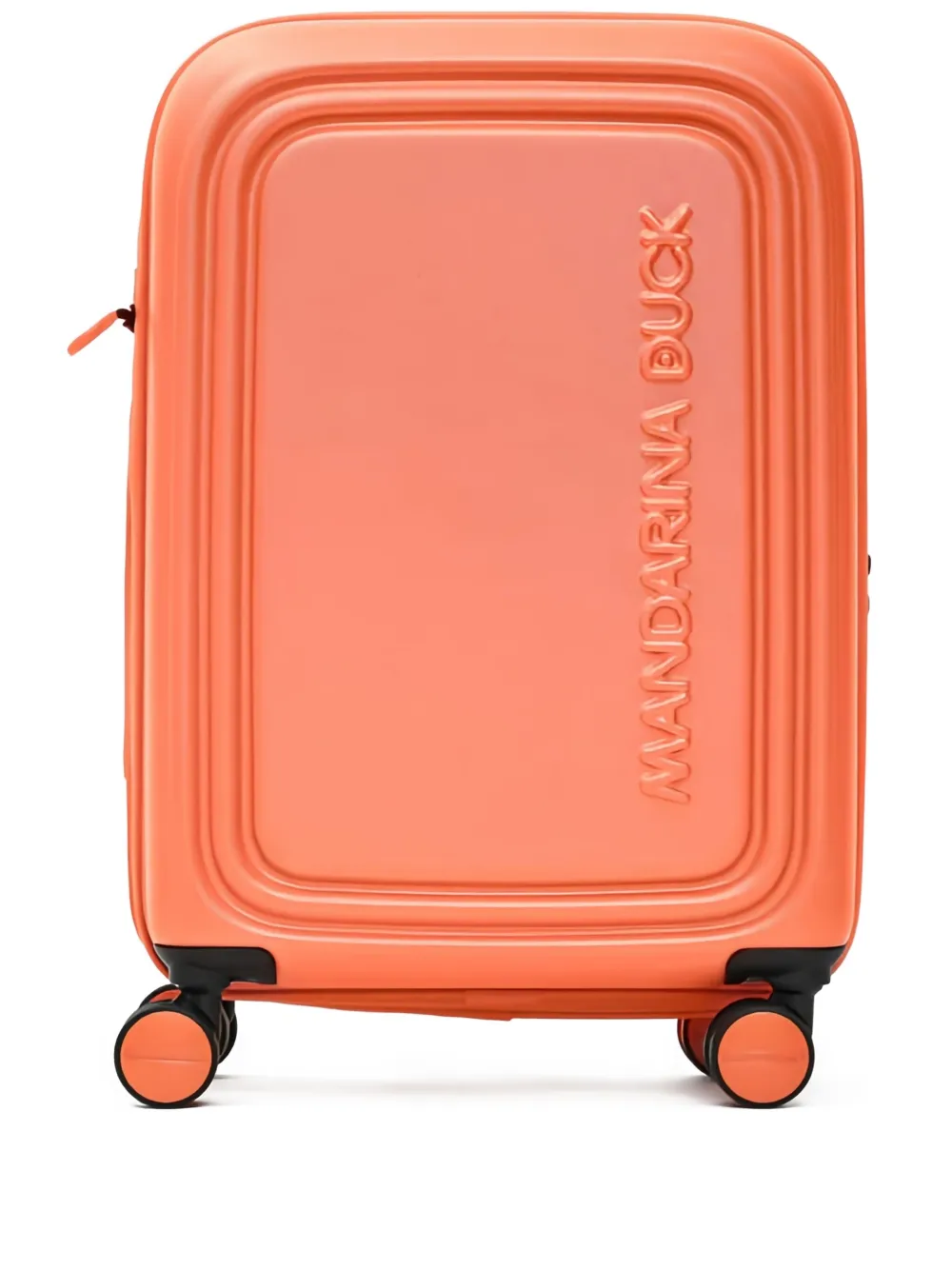 Mandarina Duck embossed logo suitcase | Orange | Image 1
