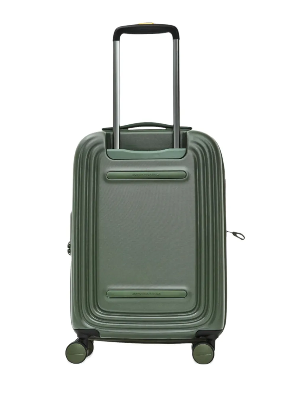Mandarina Duck Logoduck Ribbed Trolley Suitcase In Green
