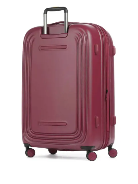 Mandarina Duck large Logoduck ribbed trolley suitcase