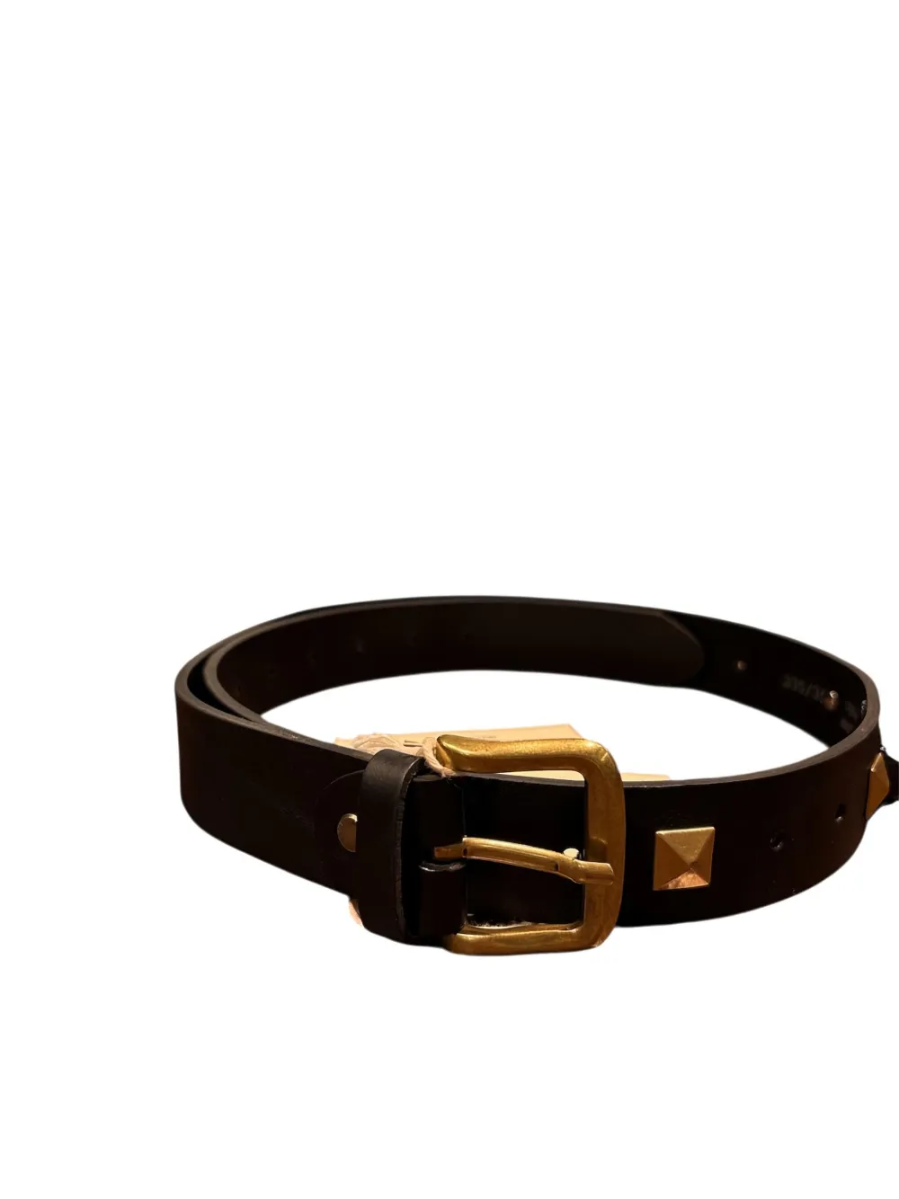 Merci studded-detail belt - Zwart