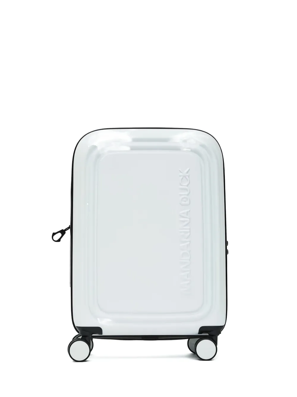 Mandarina Duck Embossed Logo Suitcase In White