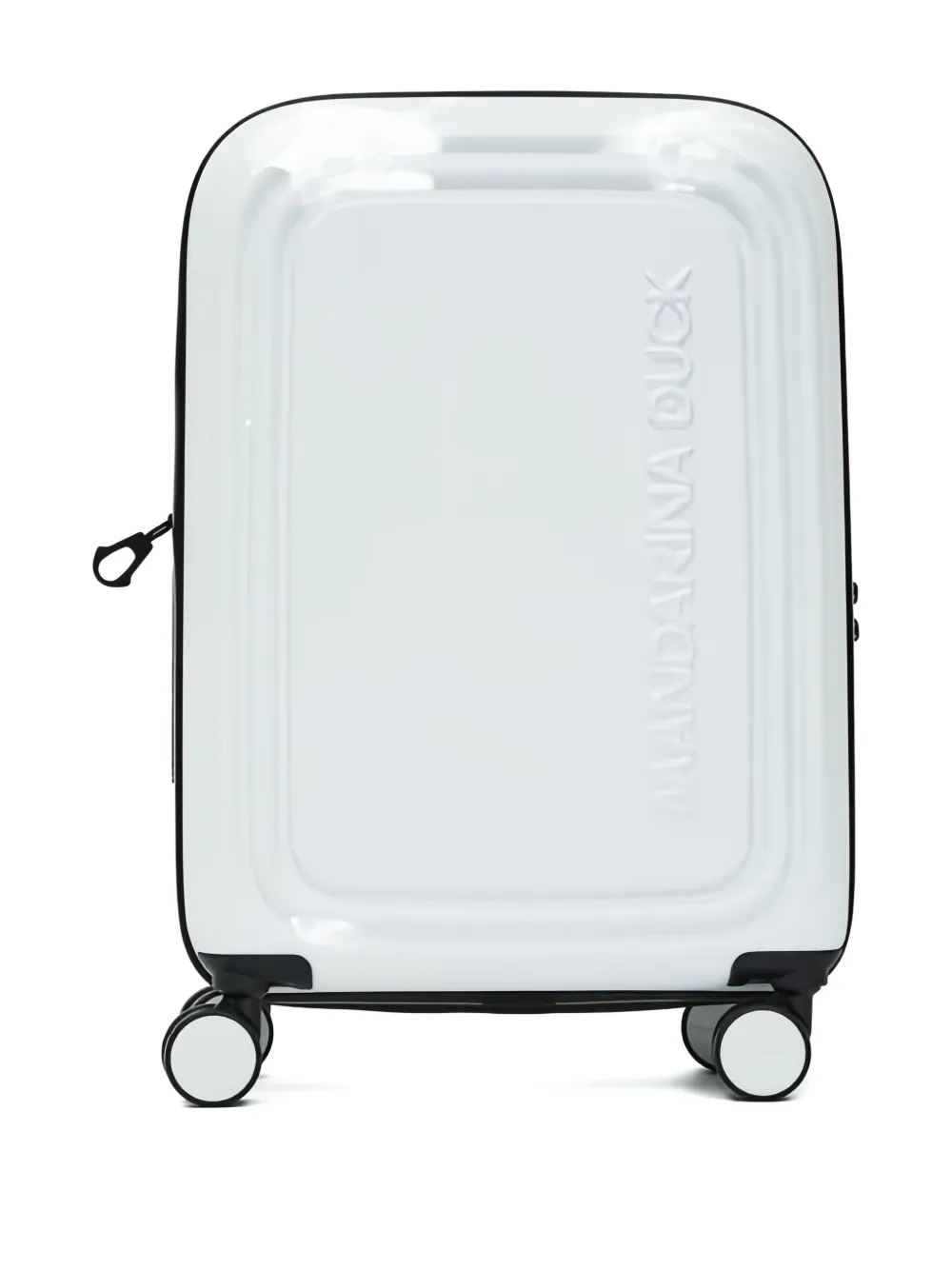 Mandarina Duck Embossed Logo Suitcase In White