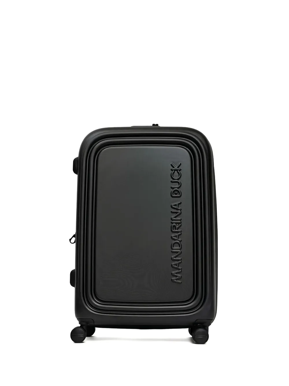 Mandarina Duck Embossed Logo Suitcase In Black