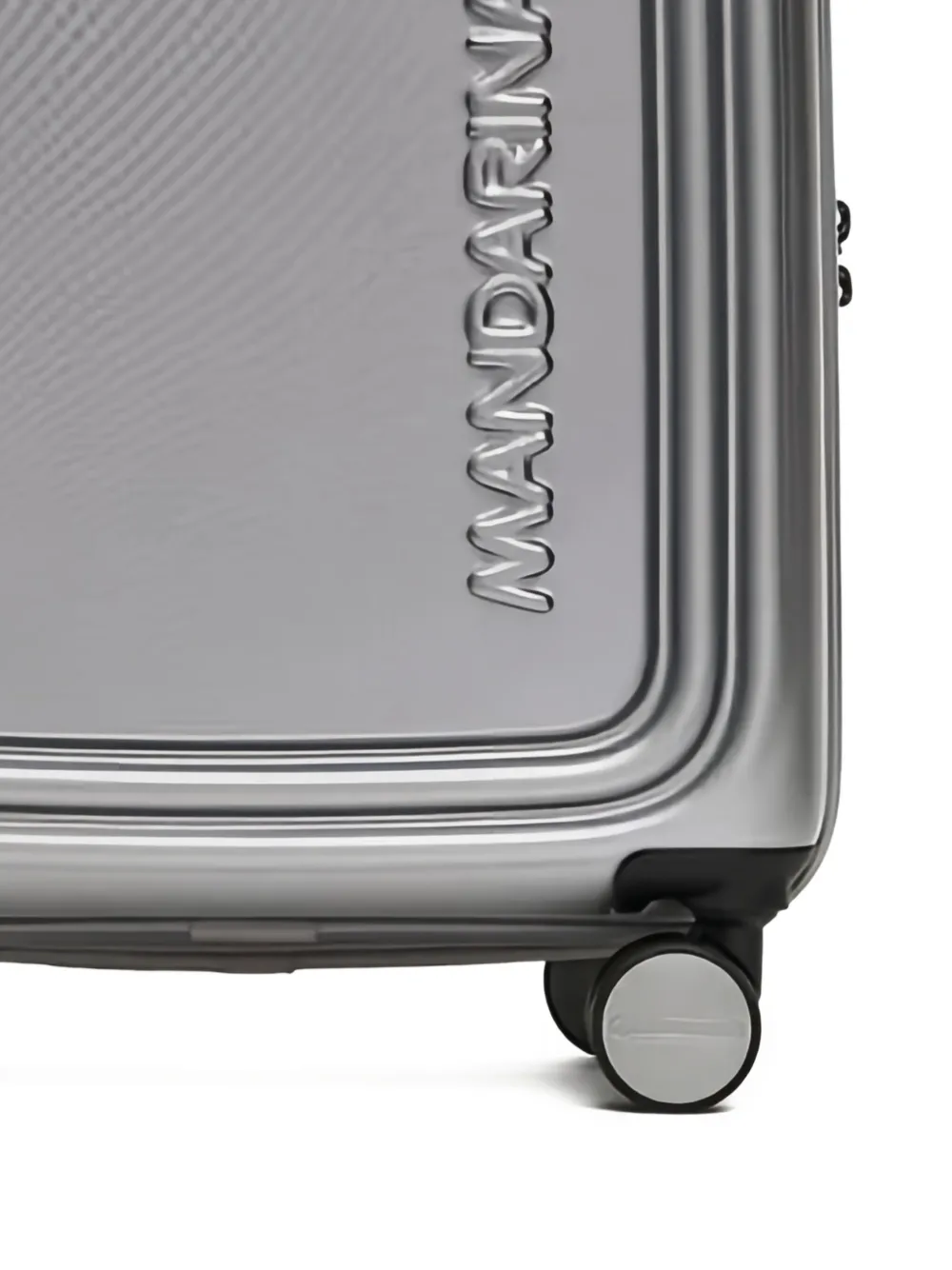 Mandarina Duck Logo-embossed Trolley In Silver
