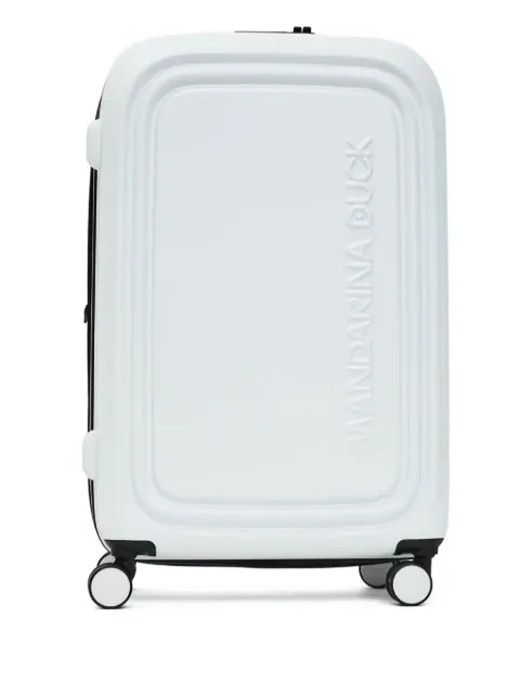 Mandarina Duck embossed logo suitcase