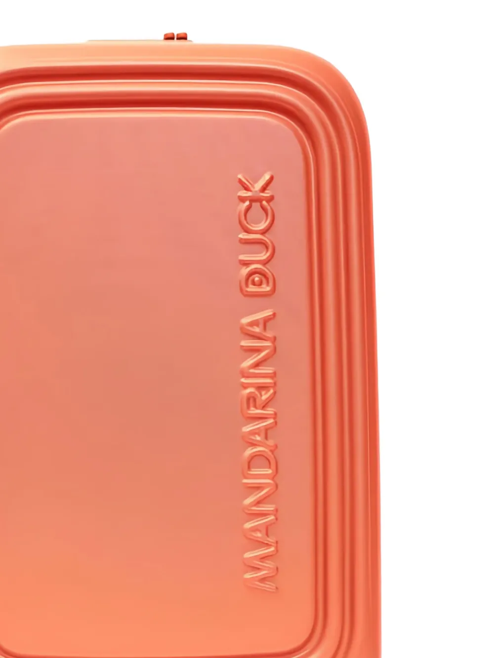 Mandarina Duck Embossed Logo Suitcase In Burgundy