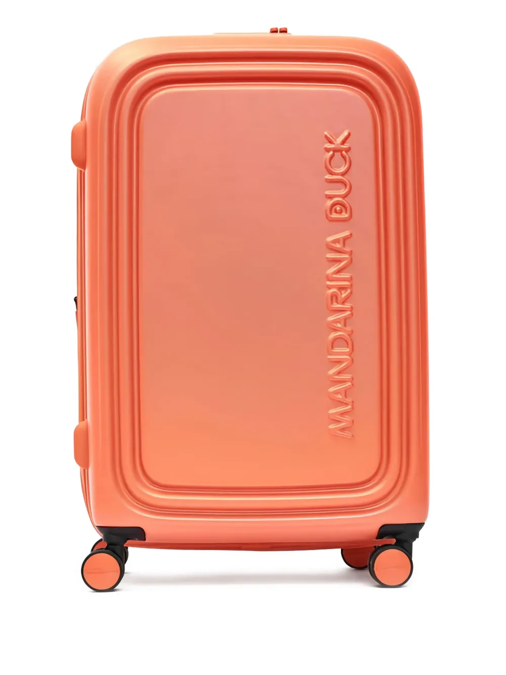 Mandarina Duck Embossed Logo Suitcase In Burgundy