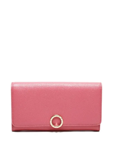 Bvlgari Pre-Owned 2020s leather clip-on wallet