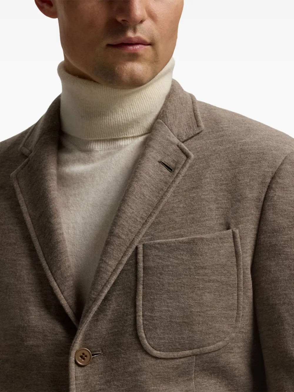 Ralph Lauren Purple Label Blazer met enkele rij knopen Beige