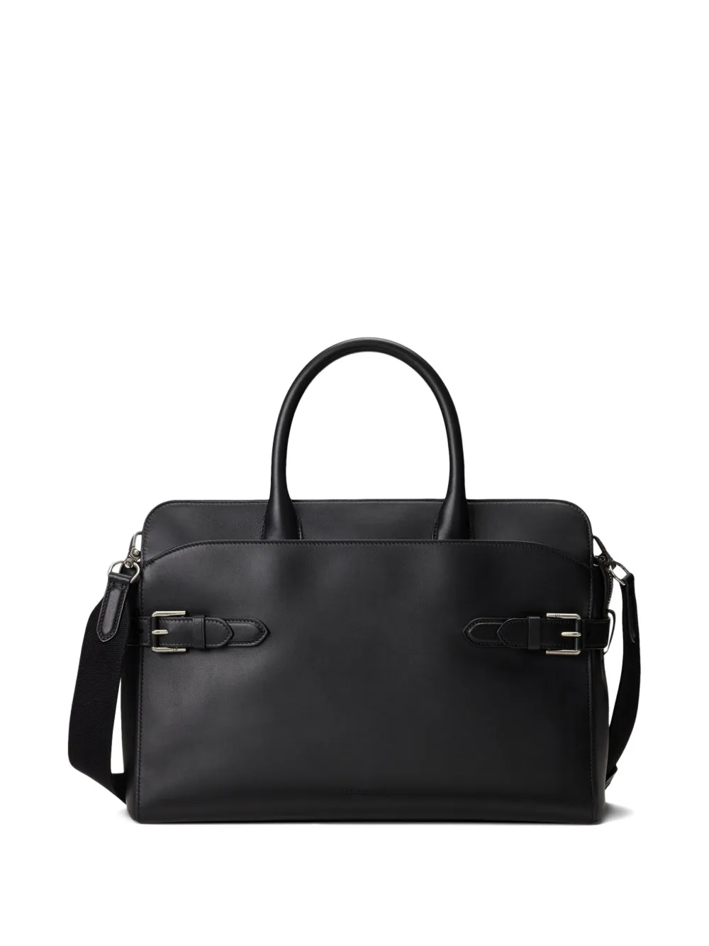 Ralph Lauren Purple Label Leren aktetas met gespsluiting Zwart