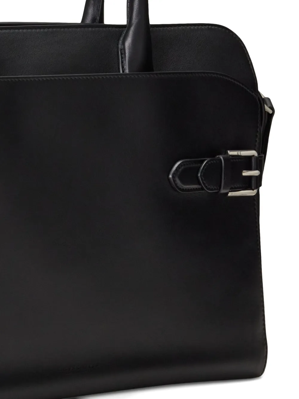 Ralph Lauren Purple Label Leren aktetas met gespsluiting Zwart