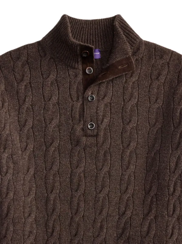 Ralph Lauren Purple Label cable-knit Sweater | Brown | FARFETCH