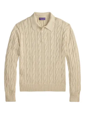 Burberry アランニット ポロシャツ | ニュートラル | FARFETCH JP