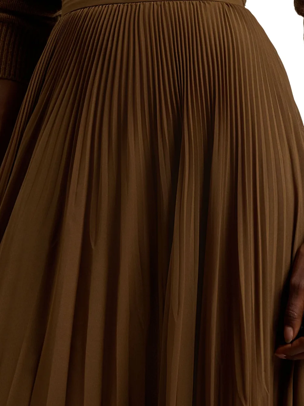 Ralph Lauren Collection Maxi-plooirok Bruin