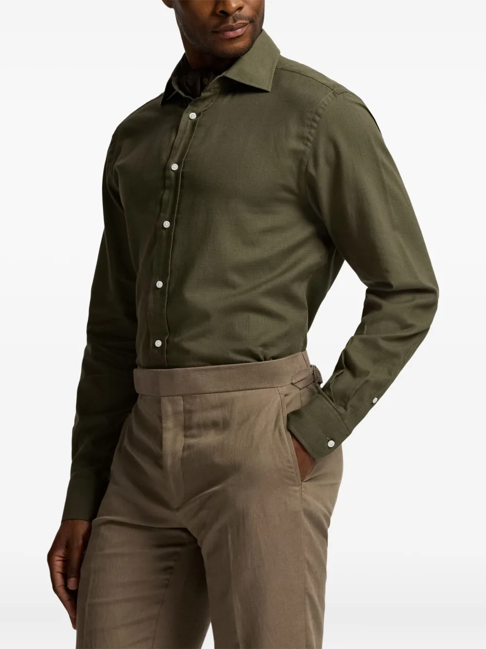 Ralph Lauren Purple Label Katoenen overhemd Groen