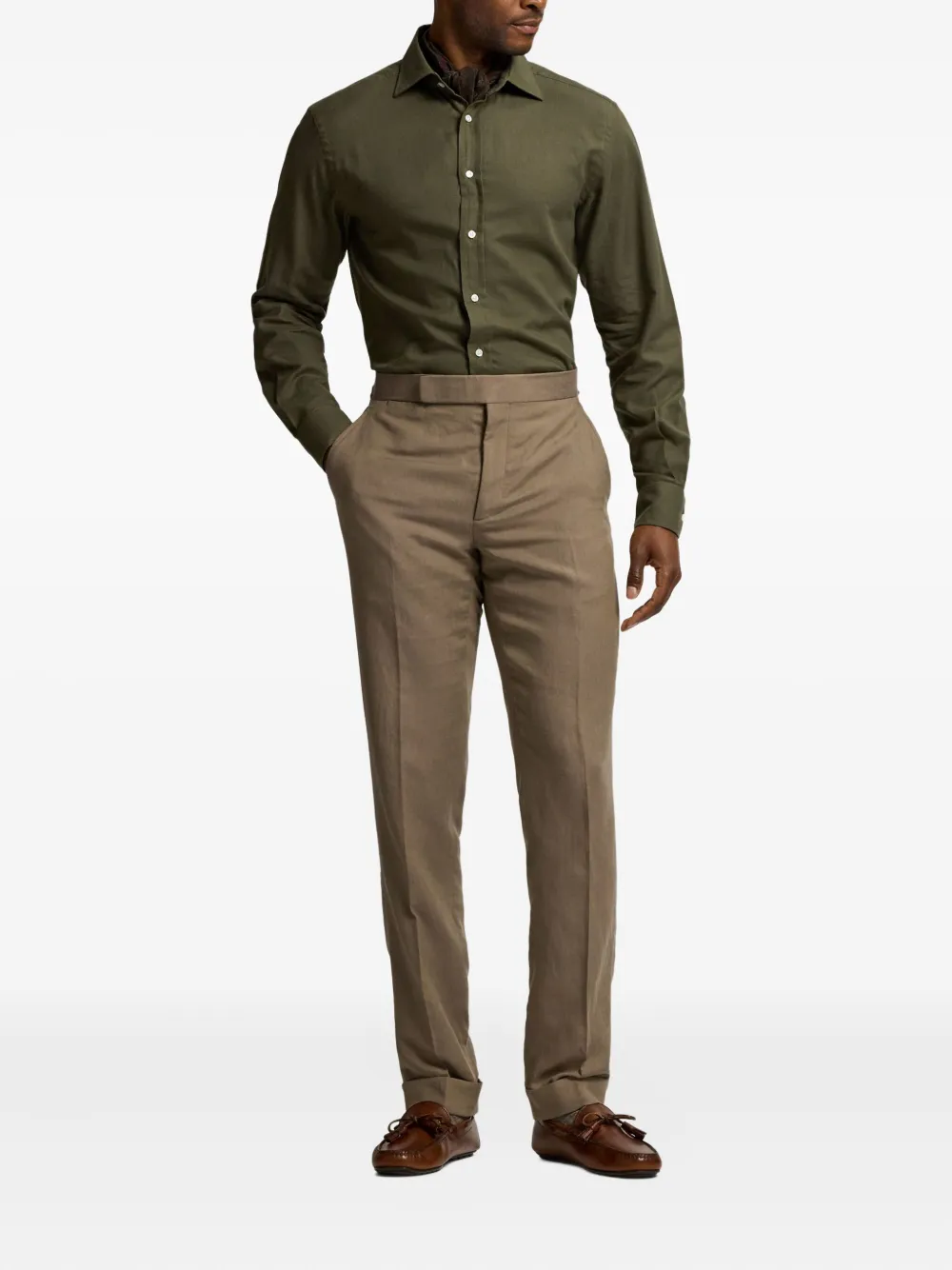 Ralph Lauren Purple Label Katoenen overhemd - Groen