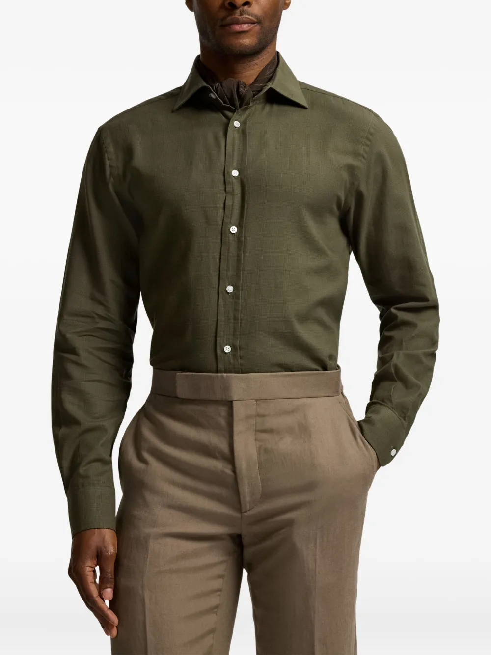 Ralph Lauren Purple Label Katoenen overhemd Groen