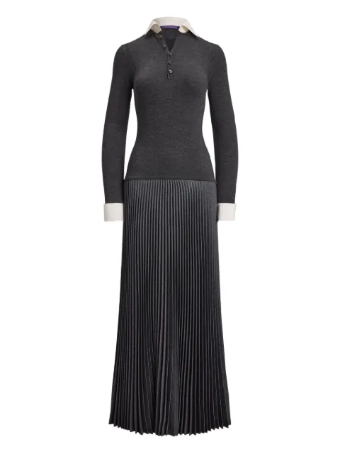 Ralph Lauren Collection panelled pleated polo dress