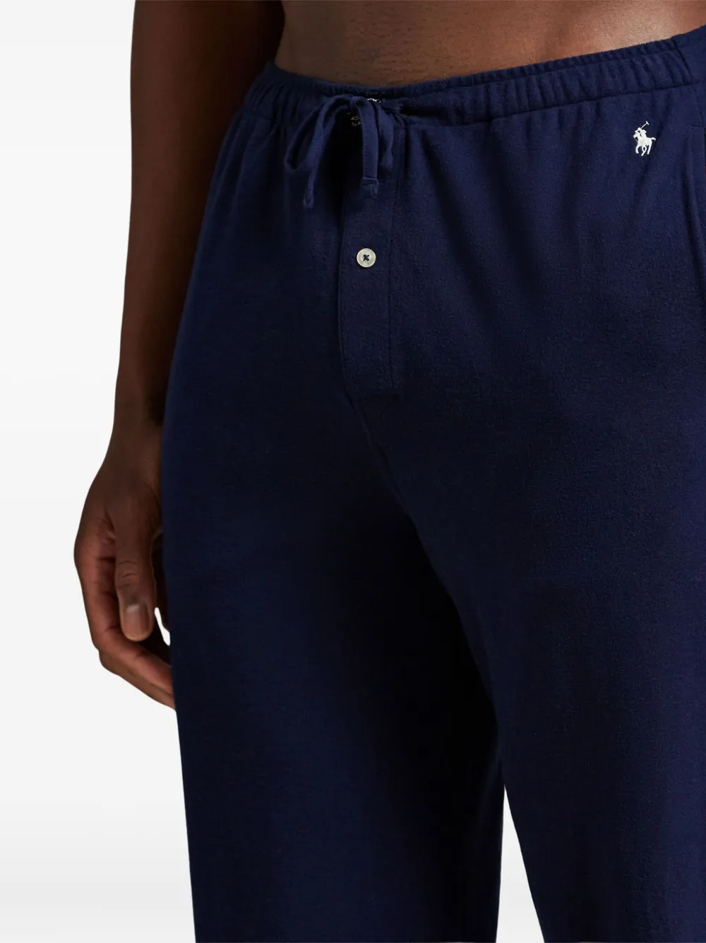 Polo Ralph Lauren Long-sleeve Button-front Pajamas In Blue