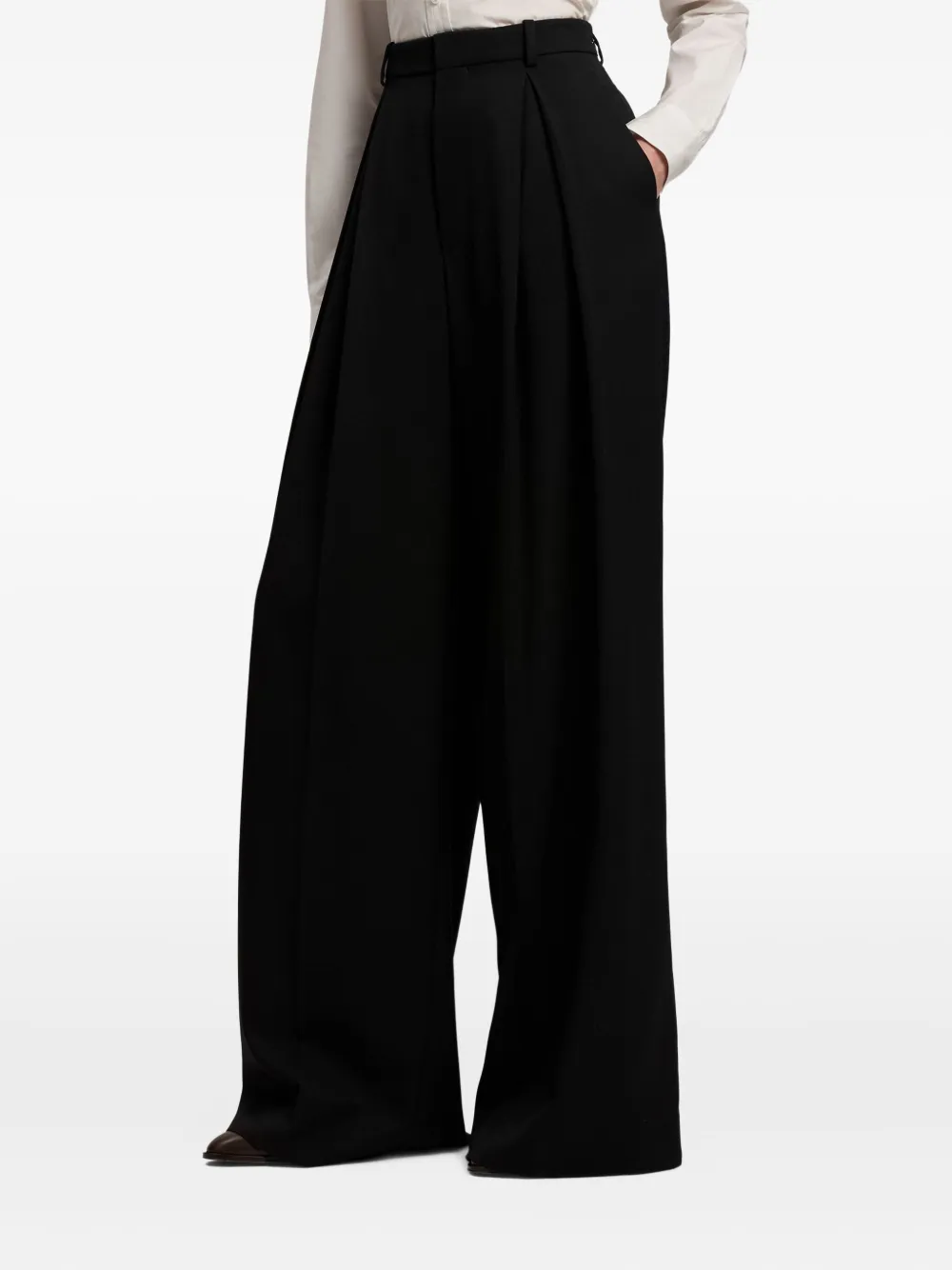 Ralph Lauren Collection pleated wide-leg trousers - ブラック Ralph Lauren Collection pleated wide-leg trousers - ブラック