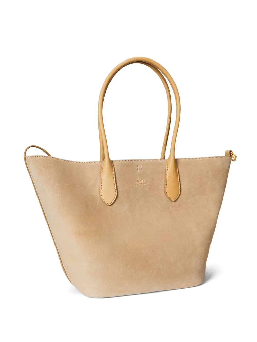 Polo Ralph Lauren Bellport suede leather tote bag | Neutrals | Image 1