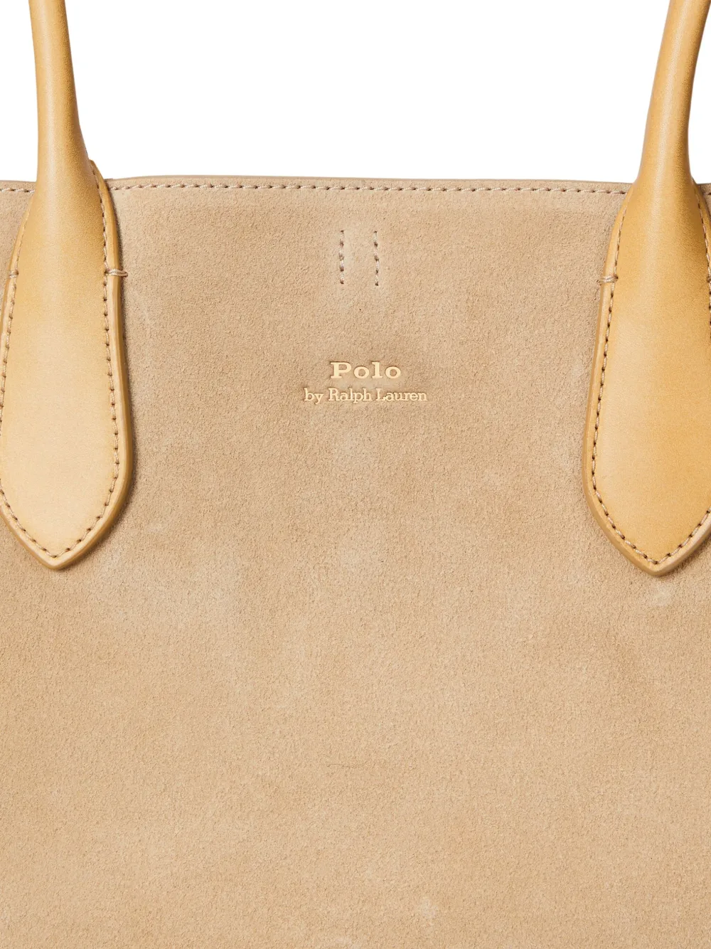 Polo Ralph Lauren Bellport suède leren shopper Beige