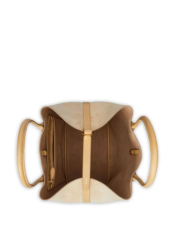 Polo Ralph Lauren Bellport Suede Leather Tote Bag | Neutrals