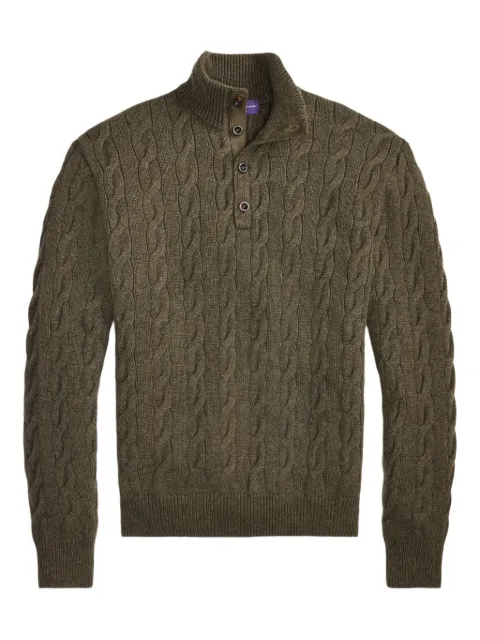 Ralph Lauren Purple Label cable-knit high-neck sweater