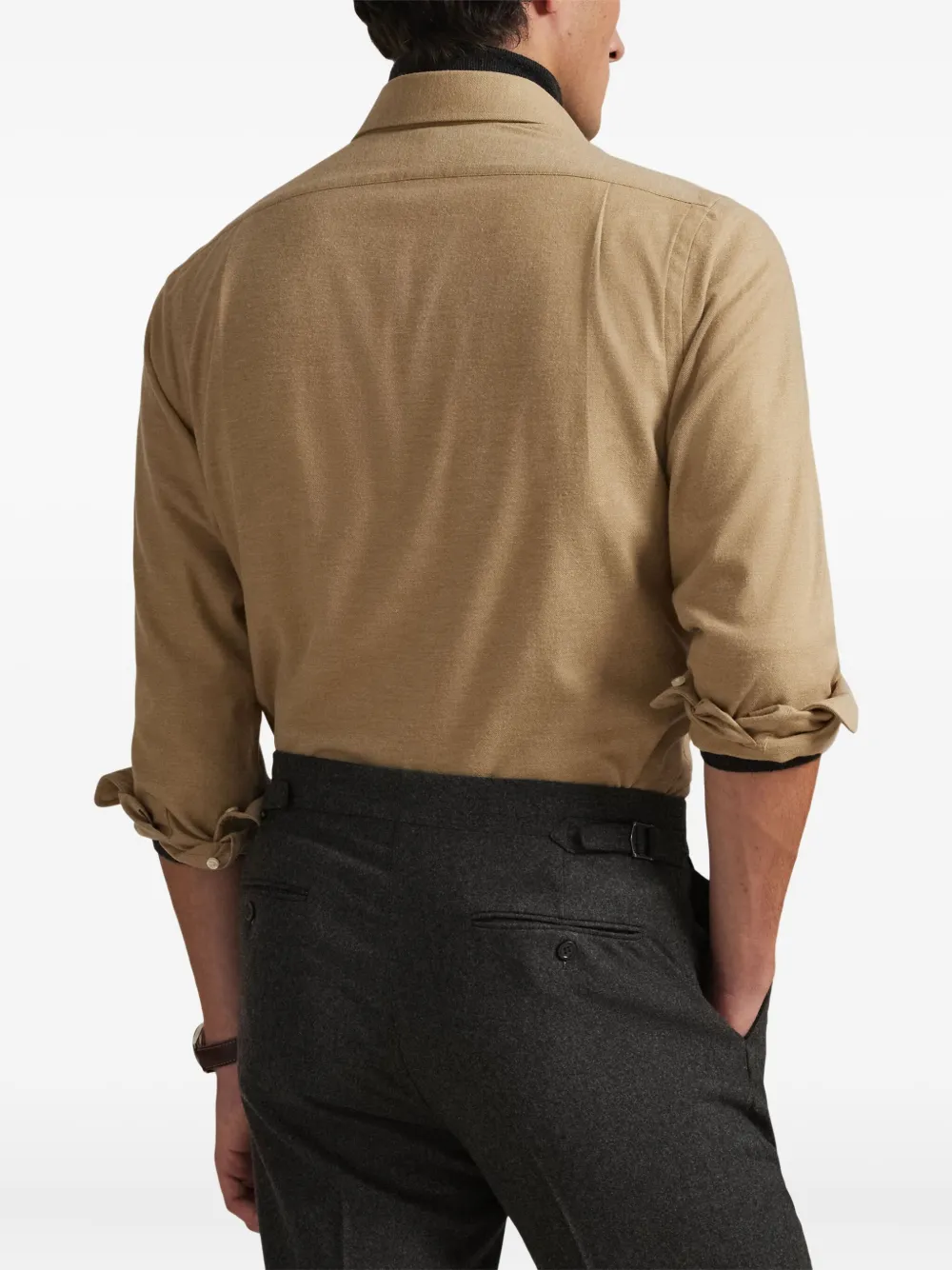 Polo Ralph Lauren Polo Pony-embroidered Cotton Shirt In Brown