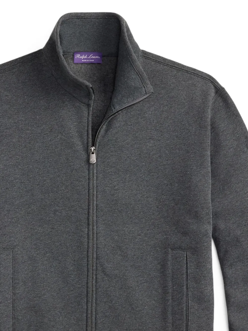 Ralph Lauren Purple Label Sweater met ritsdetail en zak - Grijs