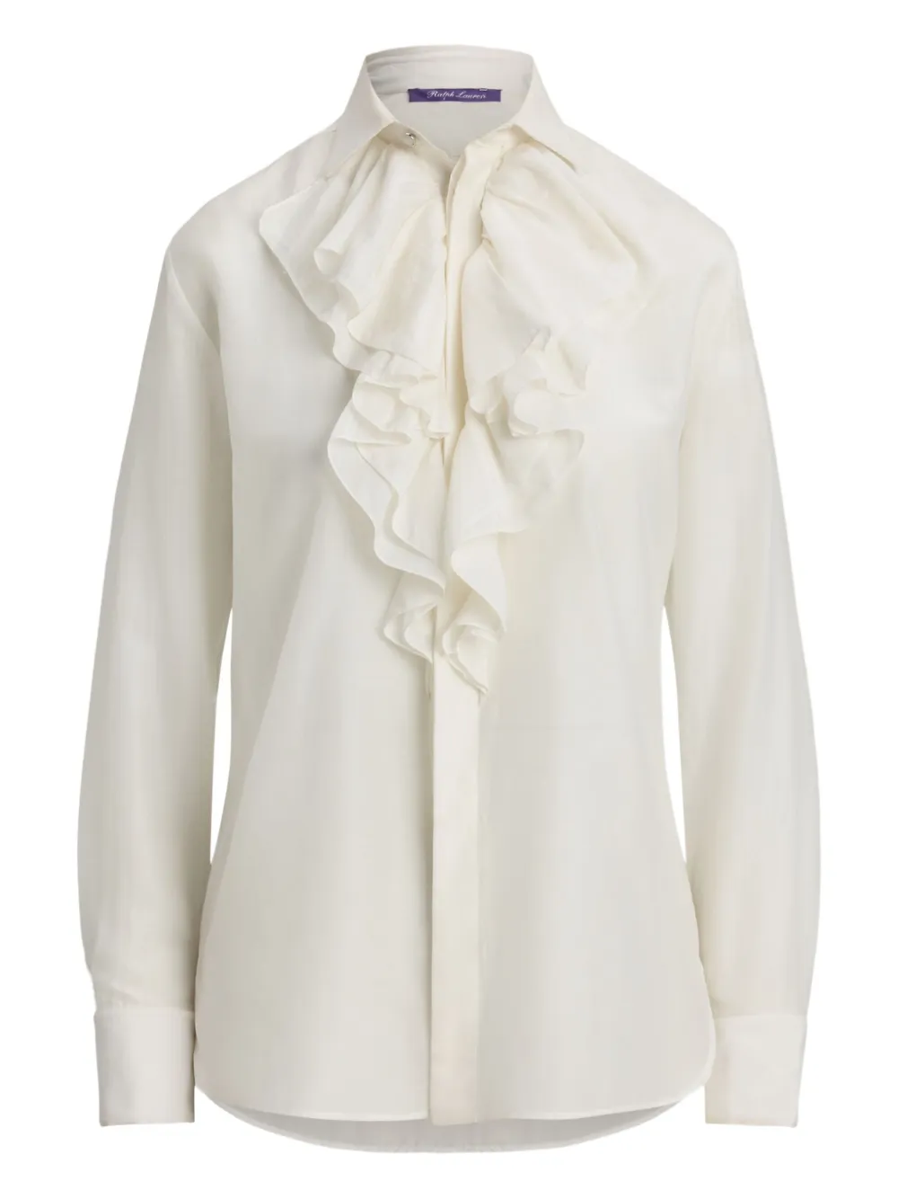 Ralph Lauren Collection ラッフルカラー シャツ - ニュートラル Ralph Lauren Collection ラッフルカラー シャツ - ニュートラル