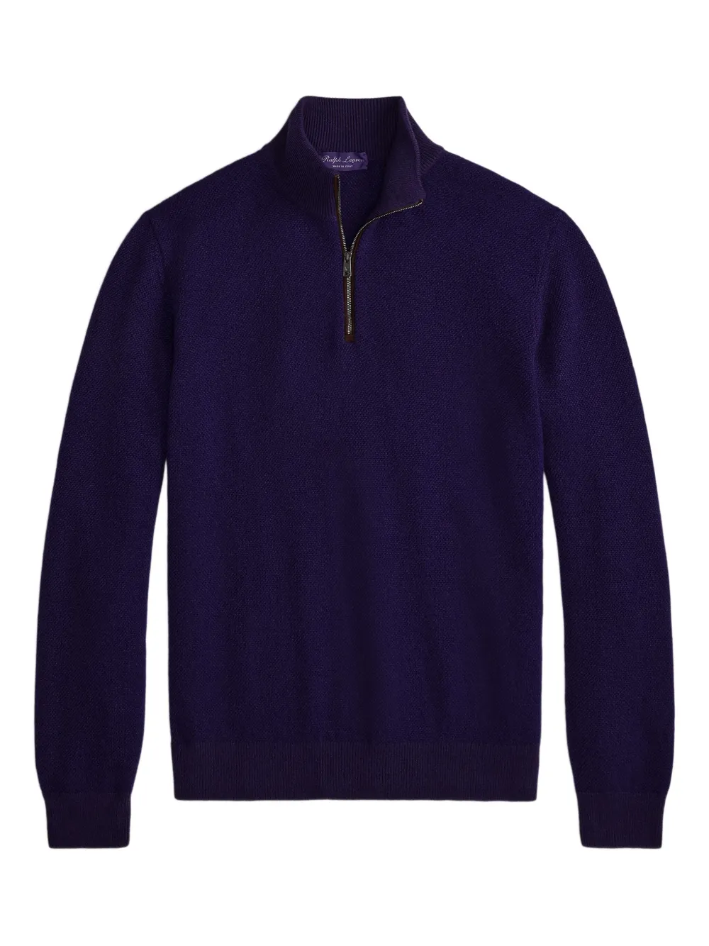 Ralph Lauren Purple Label ハーフジップ カシミアセーター - ブルー Ralph Lauren Purple Label ハーフジップ カシミアセーター - ブルー