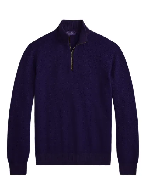 Ralph Lauren Purple Label half-zip cashmere sweater