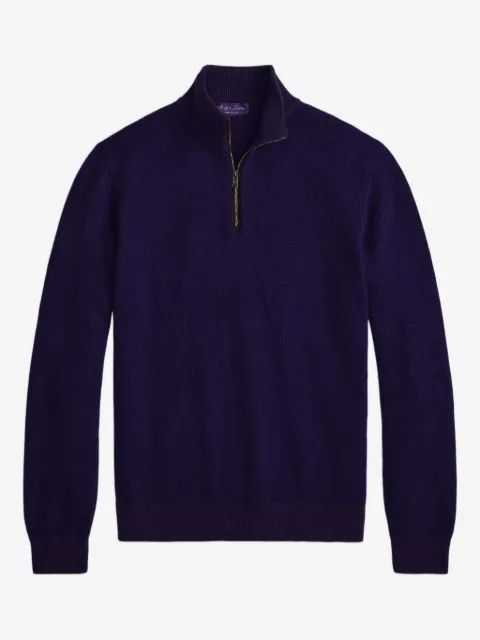 Ralph Lauren Purple Label half-zip cashmere sweater