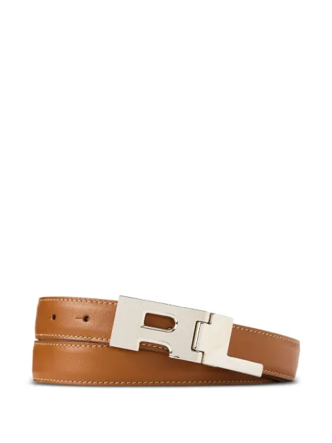 Ralph Lauren Purple Label logo-plaque leather belt