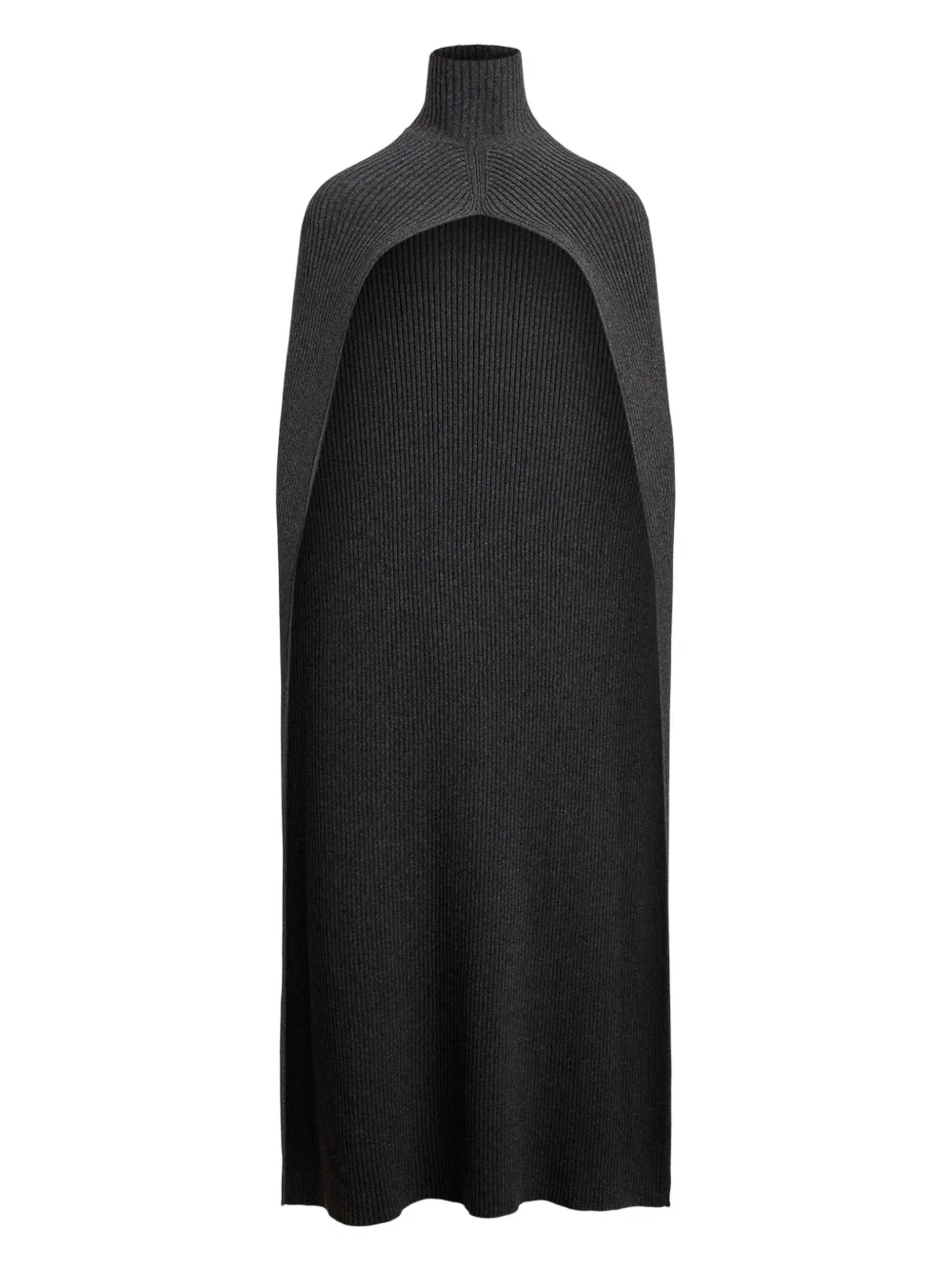 Ralph Lauren Collection ribbed turtleneck cape coat | Grey | Image 1