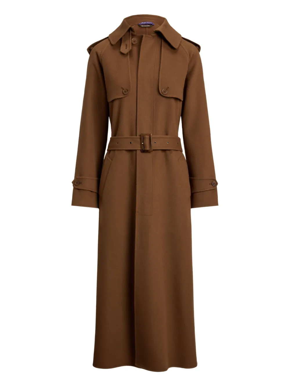 Ralph Lauren Belted Trench Coat In Brown