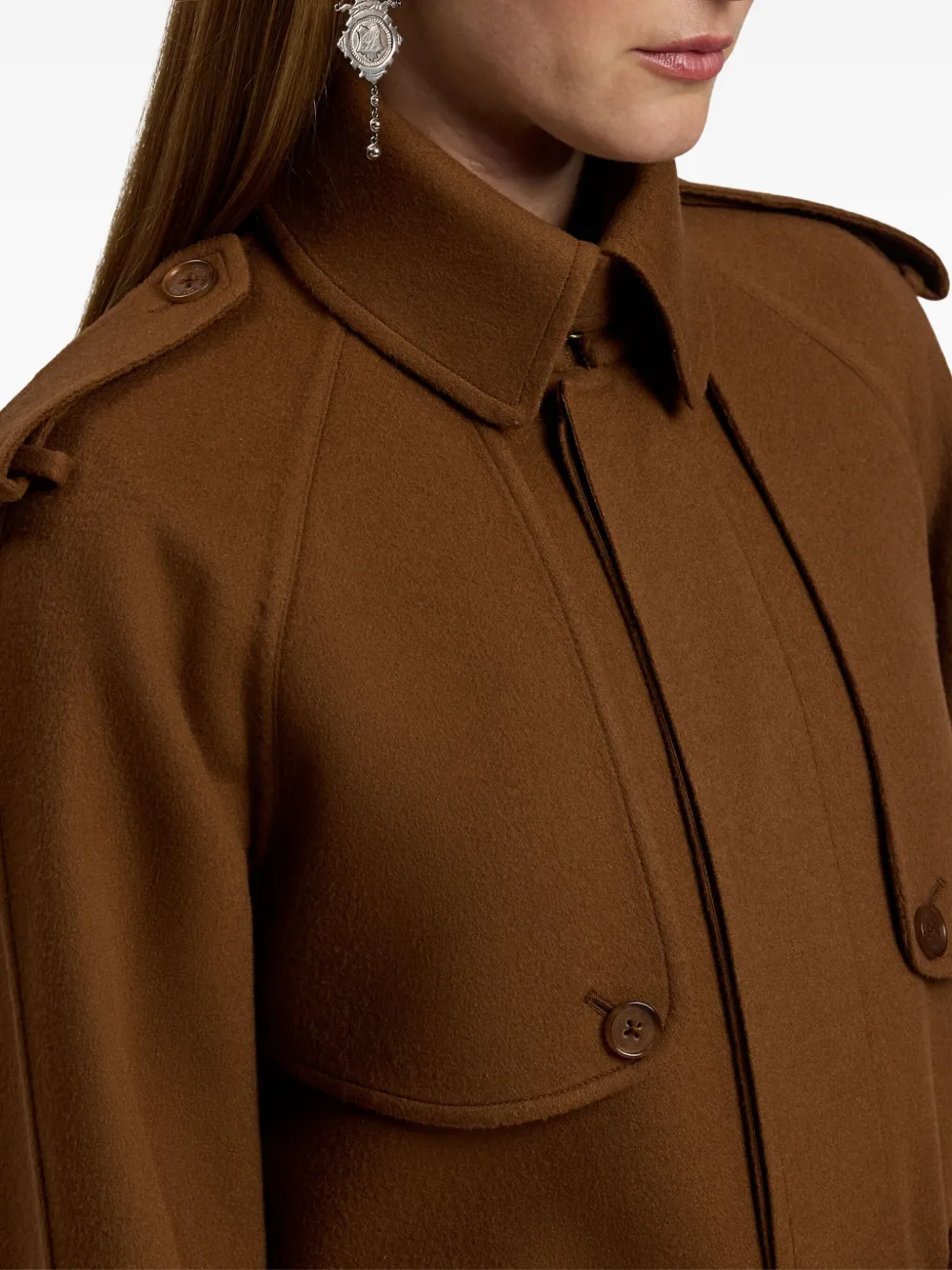 Ralph Lauren Belted Trench Coat In Brown