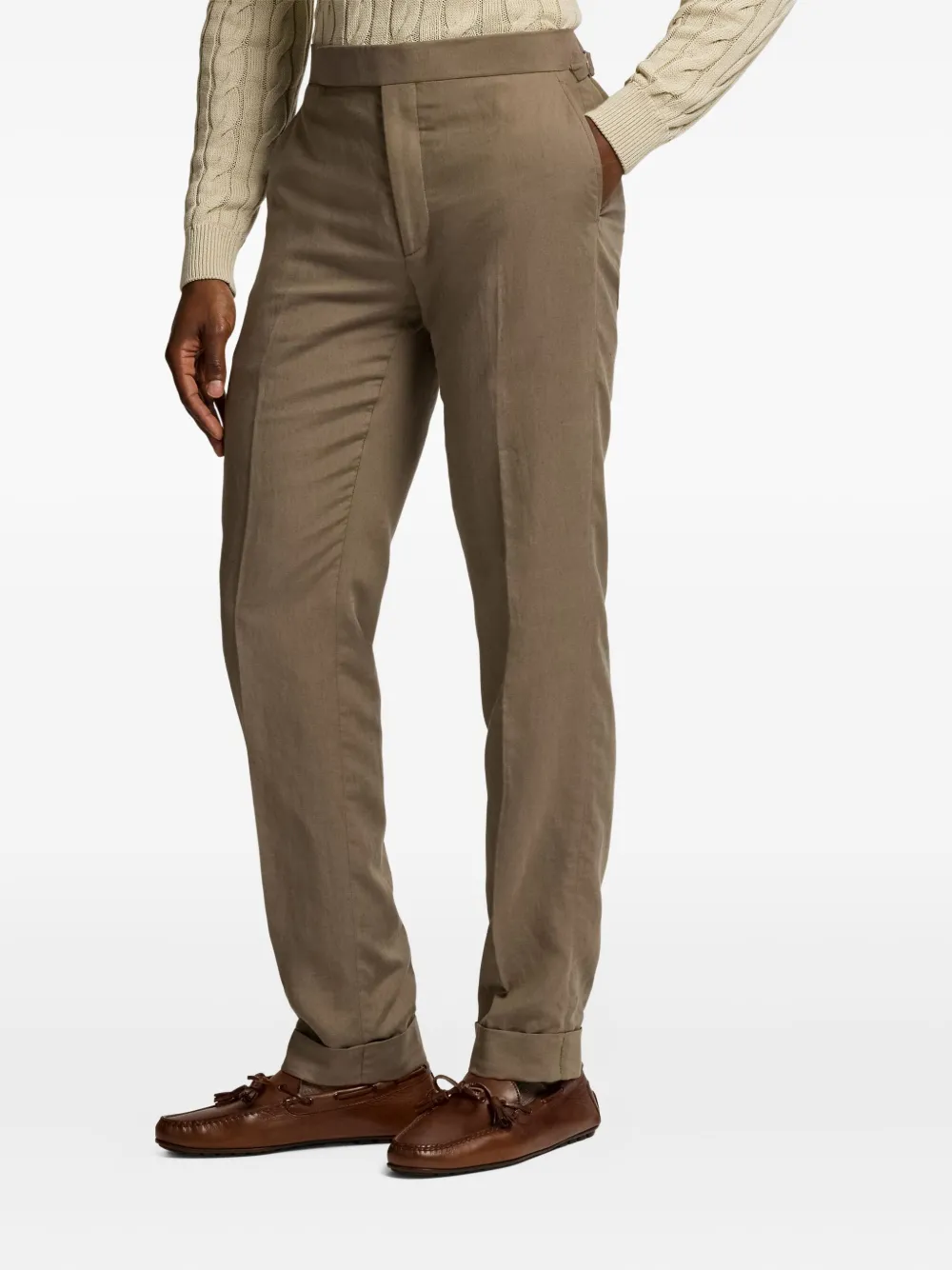 Ralph Lauren Purple Label Broek met cuffs Beige