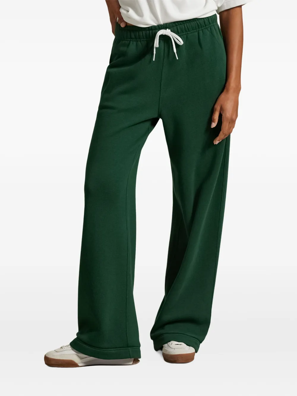 Polo Ralph Lauren Cotton Blend Joggers Featuring Elastic Cuffs And Waistband In Green