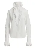 Ralph Lauren Collection ruffled-detail high-neck shirt - White