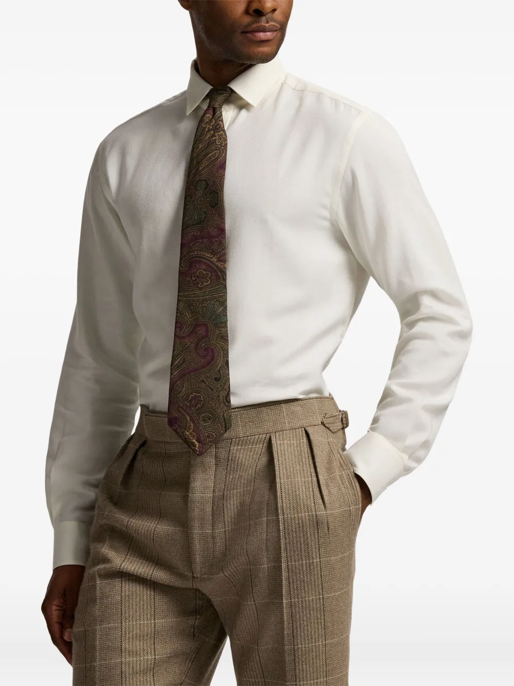 Ralph Lauren Purple Label Flanellen overhemd Beige