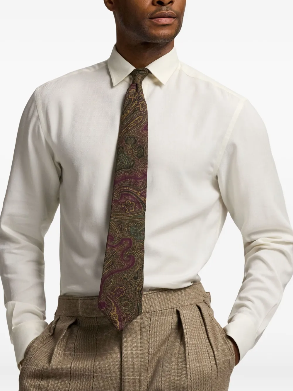 Ralph Lauren Purple Label Flanellen overhemd Beige