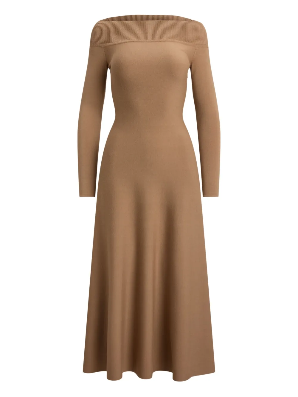 Ralph Lauren Collection off-shoulder knitted midi dress | Neutrals | Image 1