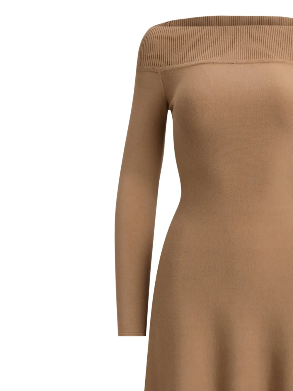 Ralph Lauren Collection Off-shoulder midi-jurk - Beige