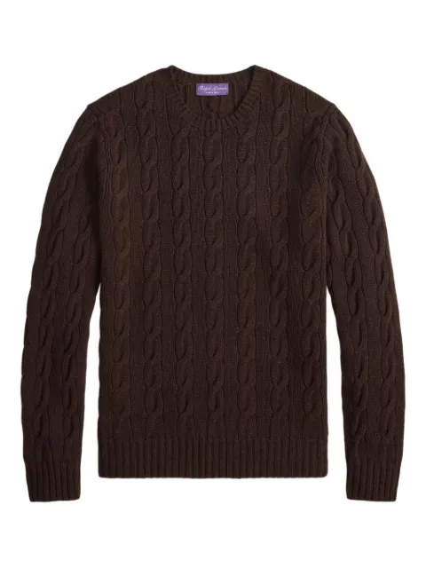 Ralph Lauren Purple Label cable-knit crew-neck sweater