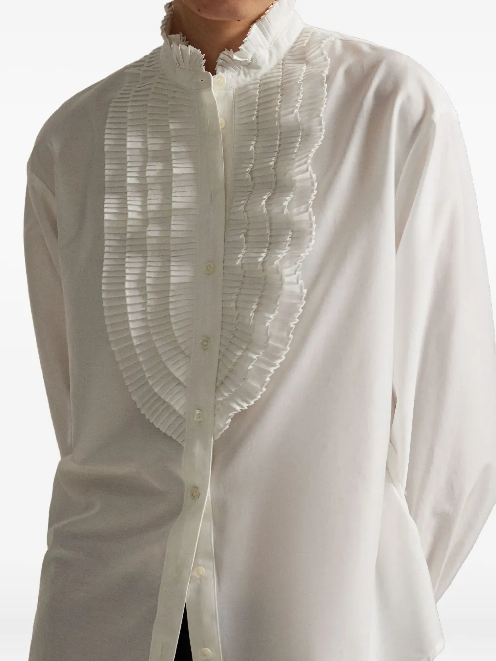 Polo Ralph Lauren Ruffle-details Shirt In White
