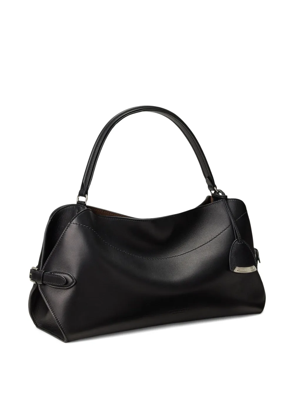 Ralph Lauren Leather Shoulder Bag In Black